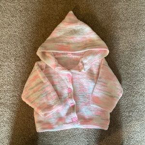 Handmade girls sweater with hood